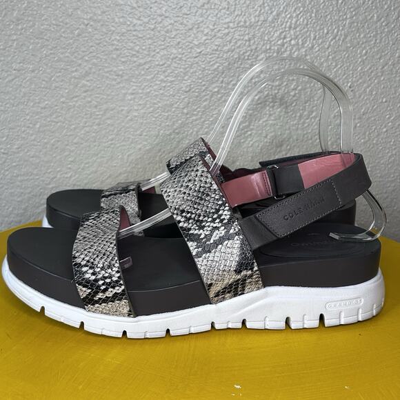 Cole Haan Zerogrand Criss Cross Comfort Sandals Snakeskin Women's Size 10 B - Picture 1 of 15